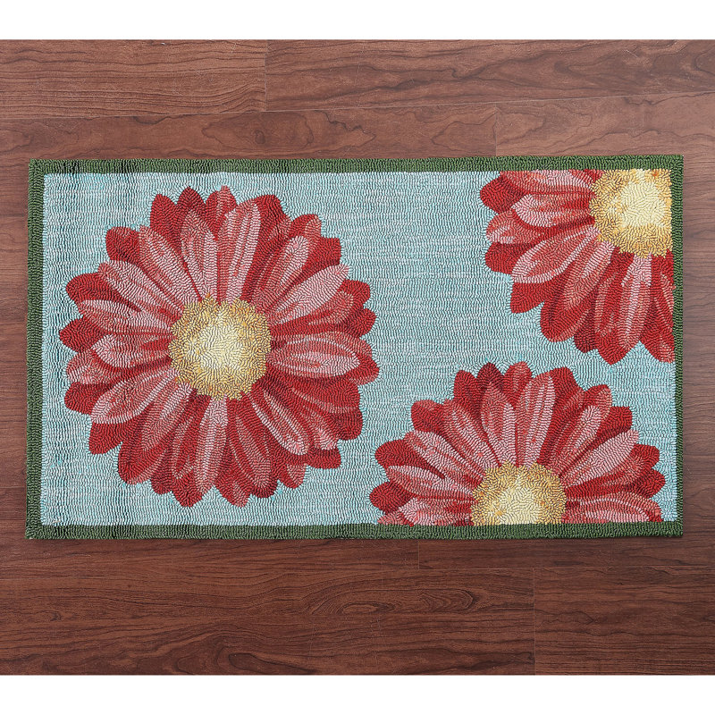 Tapis d'extérieur rectangulaire Daises