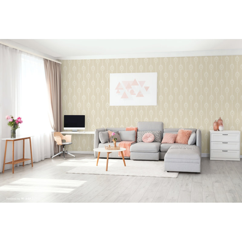 Akershus 10m x 53cm Wallpaper Roll, Beige