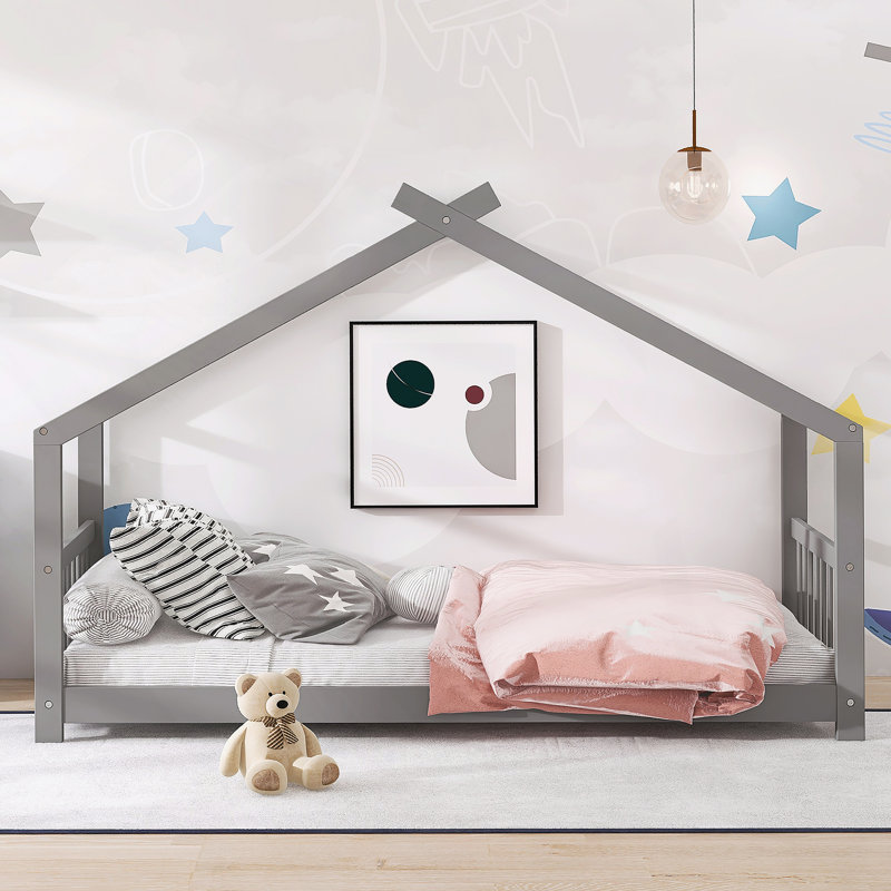 Lit en bois pour lit simple (ancien SKU: WF282521AAE), Grey