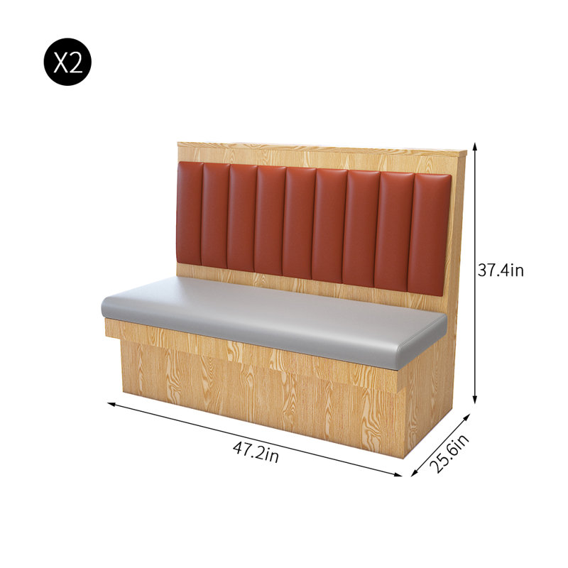 Banc rembourré en similicuir Minimalist