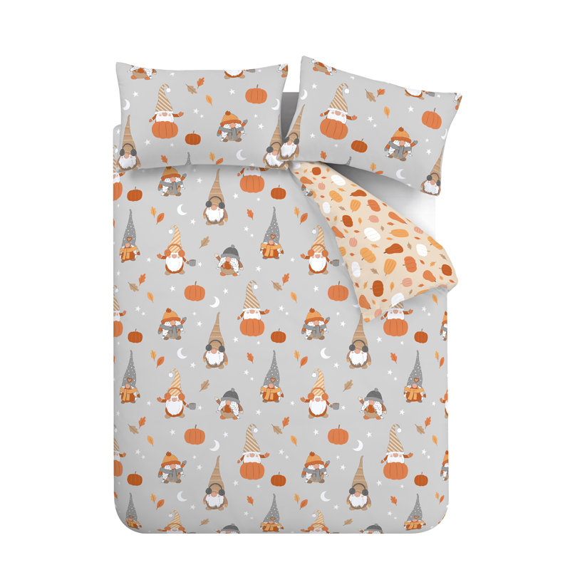 Brushed Cotton Autumn Gonks Duvet Cover Set, Double