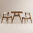 Aderyn Solid Wood 3-Piece Dining Set, Under-Table Open Storage & Tiered Stackable Design Chairs for Small Spaces-443510212