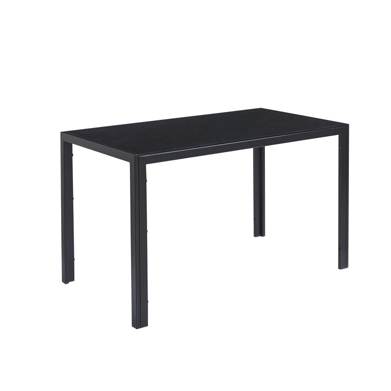 Table de salle à manger rectangulaire, Noir, L 27,5 po x L 51,1 po