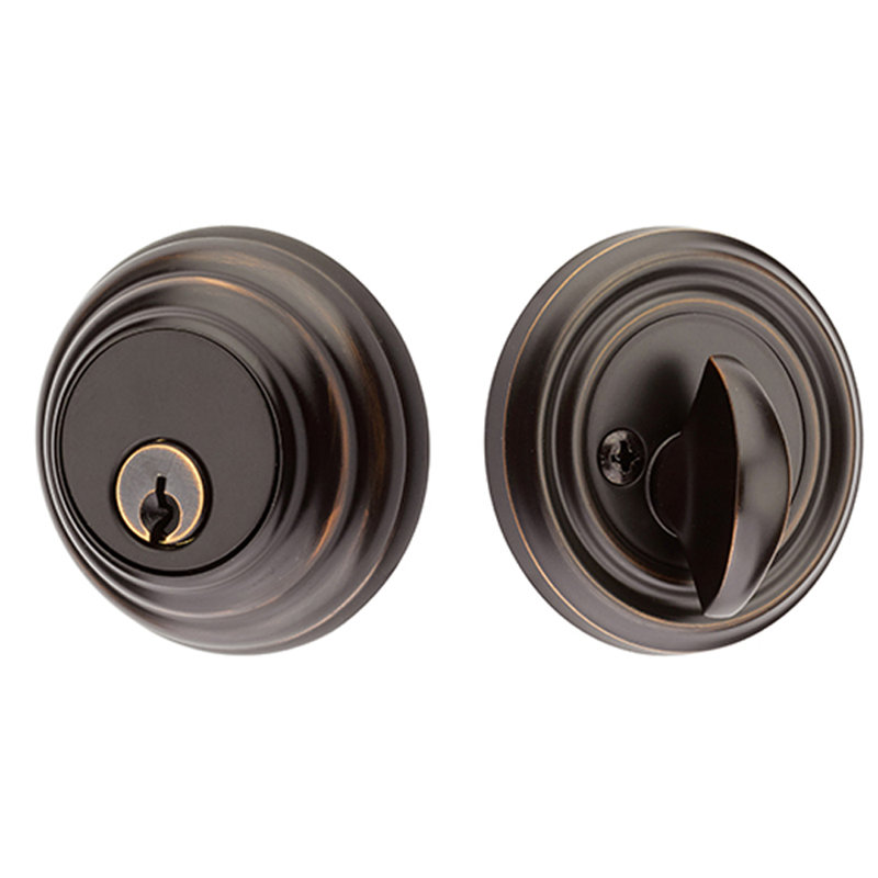 Low Profile Single Cylinder Deadbolt, Oil Rubbed Bronze