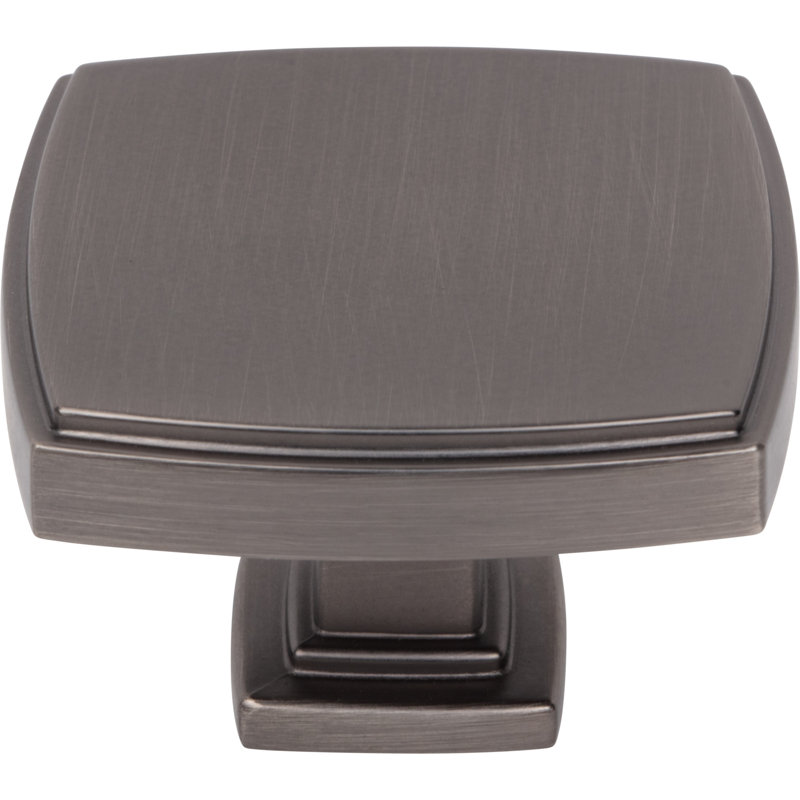 Square Knob, Brushed Pewter