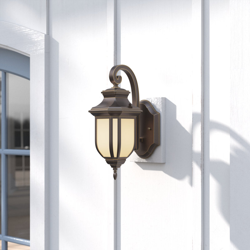 Carterton Aluminum LED Wall Light, 14.63" H x 6.38" W x 8.5" D, Antique Bronze, Yes