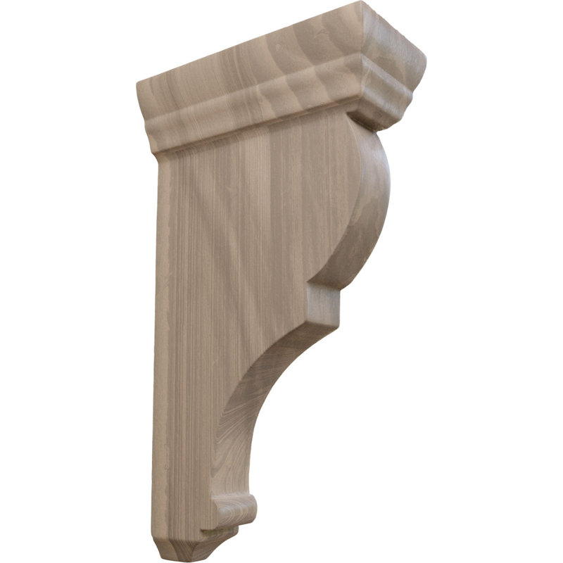 Support en bois / corbeau H 8 po x l 2 po x P 4,5 po, Noyer