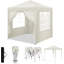 Gazebo, folding gazebo 2 x 2m, with 4 side walls, party tent water-repellent UV protection 50+, height-adjustable garden gazebo, with carrying bag, for outdoor garden camping-1072449949