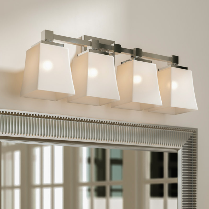 Éclairage pour meuble-lavabo 4 lumières Bembery, Chrome poli