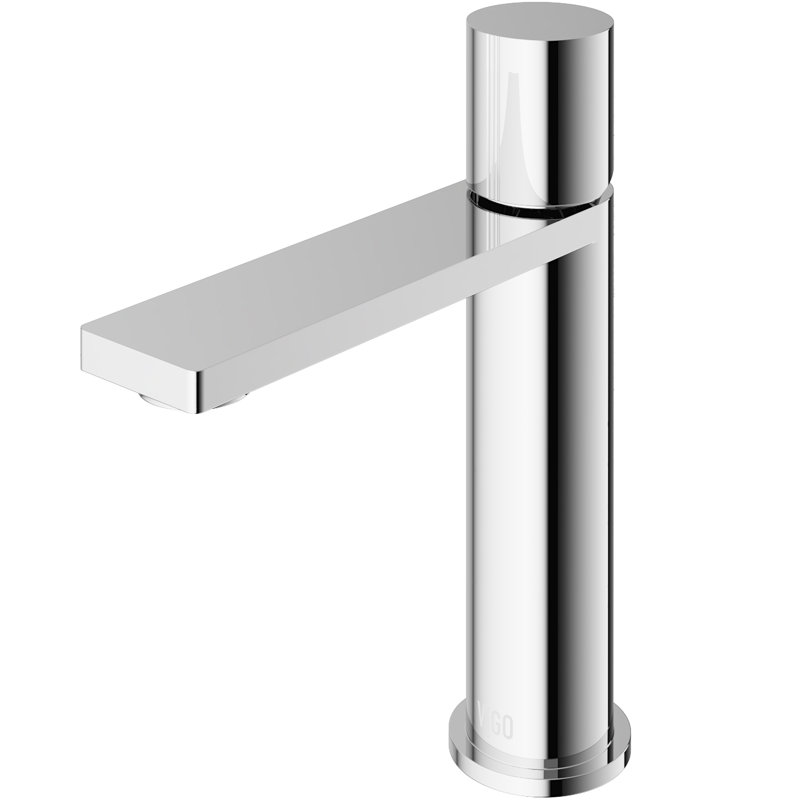 Halsey 8" H Single Handle Single Hole Bathroom Faucet, Chrome