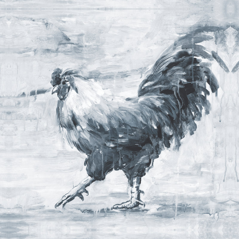 «Navy Drippy Chicken», reproduction d'art sur toile tendue, H 20 po x l 20 po