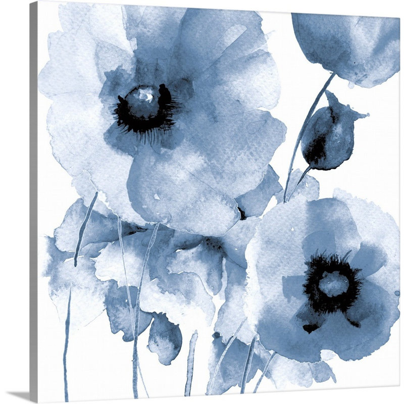 «Flowing Flowers I» par Victoria Brown, reproduction sur toile, Toile tendue, H 20 po x l 20 po x P 1,25 po