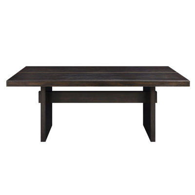 Table de salle à manger à finition espresso doré et rustique