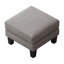 Chaise tabouret en tissu gris - Coussin de siège polyvalent avec repose-pieds et repose-pieds épais