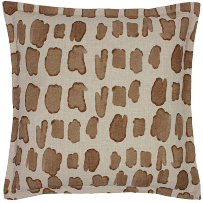 Robi Abstract Brown Square Cushion
