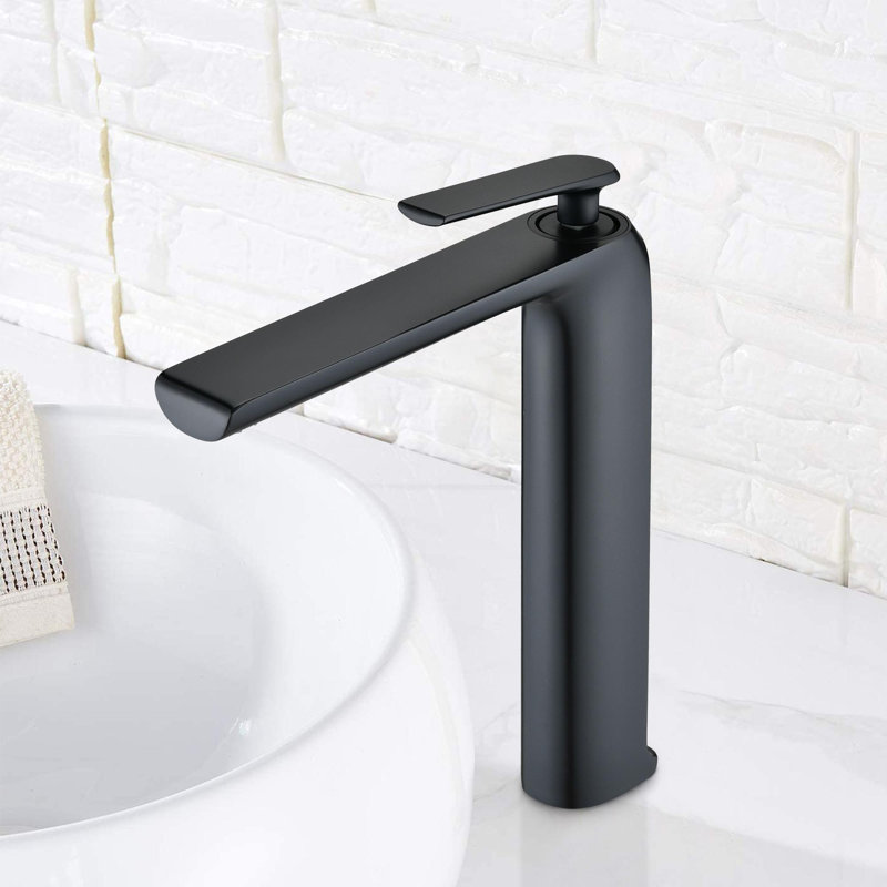 Single Hole Single-Handle High-Arc Modern Bathroom Faucet