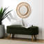 Ottoman Oval Storage Bench,Rubber Wood Legs, Green(43.5"X16"X16")