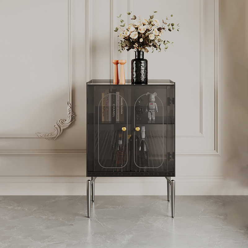 Buffet décoratif minimaliste en acrylique de style italien, Noir