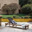 Chaise longue d'extérieur en acacia réglable