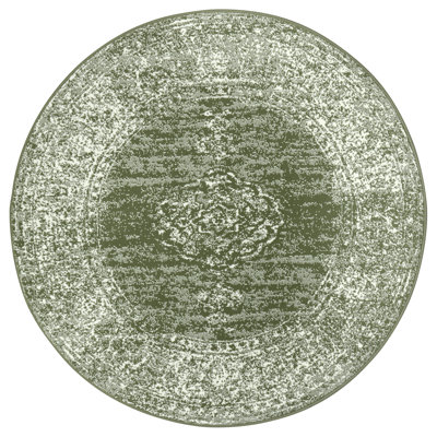 Designer velor rug Mridional green