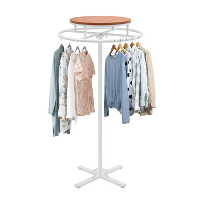 51.8In Rotating Round Clothing Rack, Clothing Display Rack