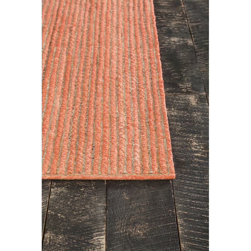 Tapis orange contemporain texturé Eveleigh, 7 pi 9 po X 10 pi 6 po