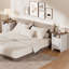 Table de chevet moderne avec tablette et porte de grange Farmhouse (ensemble de 2)-962689758-970041471