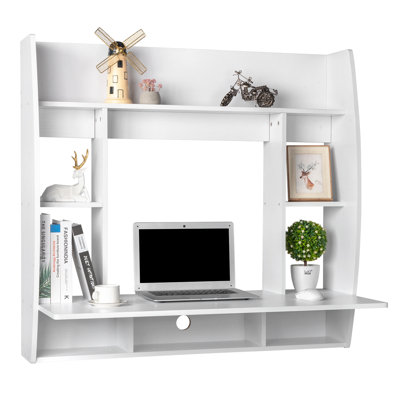 Floating Exquisite Room-saving Wall Built-up Computer Desk