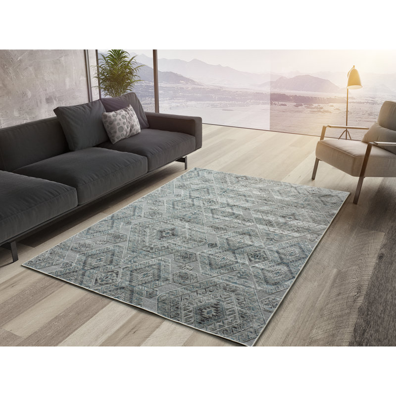 Vishwakarma Geometric Machine Woven / Power Loomed Area Rug, Rectangle 160 x 230cm
