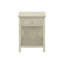 Table d'appoint, table de bout, table d'appoint, 2 niveaux, chambre à coucher, table de chevet, lampe, tiroir de rangement, placage blanc antique, transitionnel-1671272926