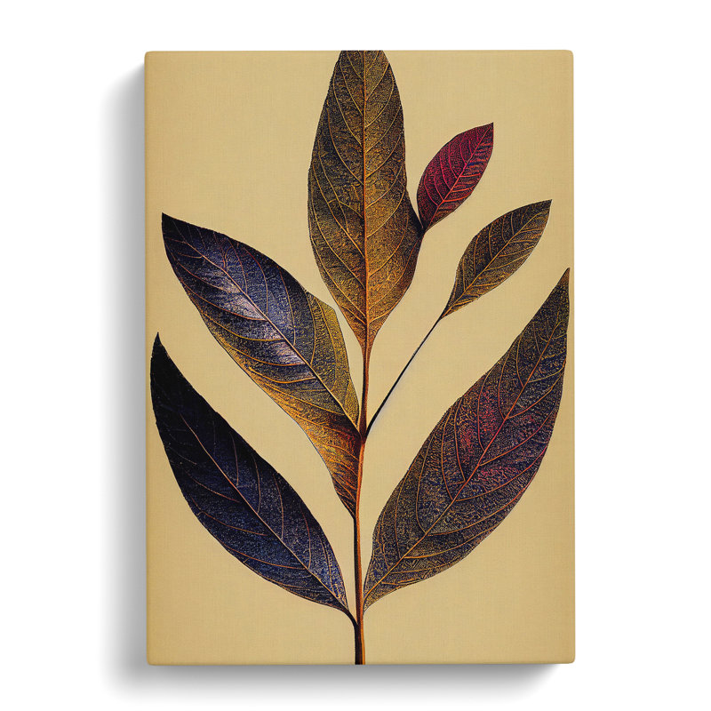The Stellar Leaves - Wrapped Canvas Print, 60cm H x 40cm W x 3cm D