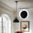 D10.4x11.4" Pendant Light With Ceiling Mount And Chain