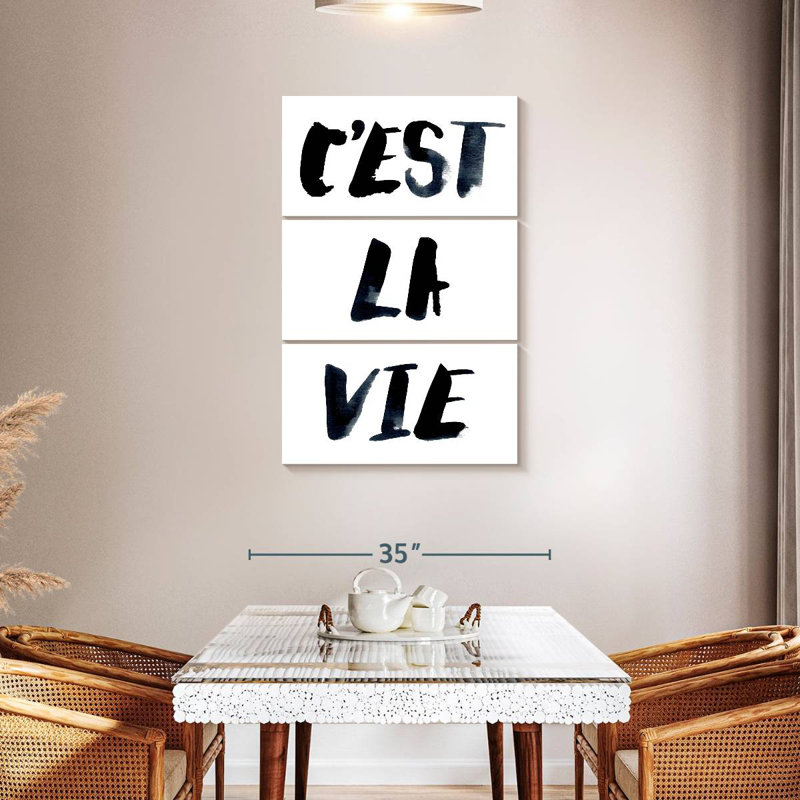 Tergel C'est La Vie Typographie II, H 32 po x l 20 po