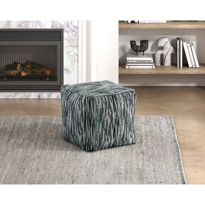 Pouf rembourré en tissu, antidérapant, profondeur de l'emballage de 17 po, pouf multicolore 16 po X, tissu 100%, nettoyage des taches seulement