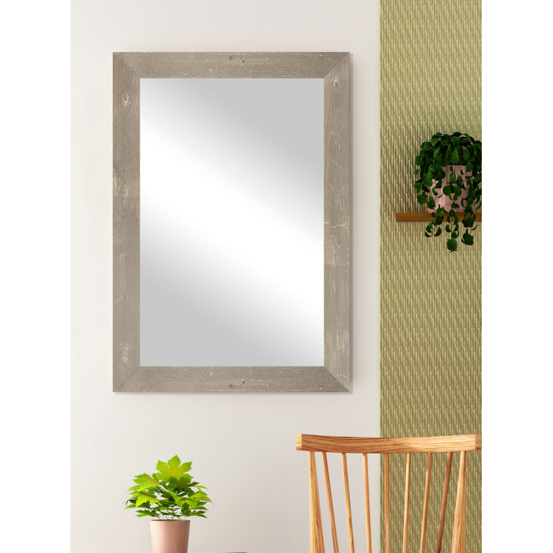 Miroir décoratif, 33 po x 50 po, Brun récolte
