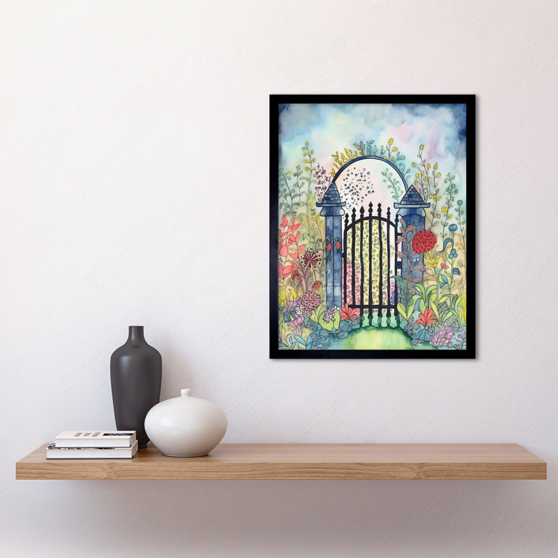 Garden Gate In Spring - Single Picture Frame Print