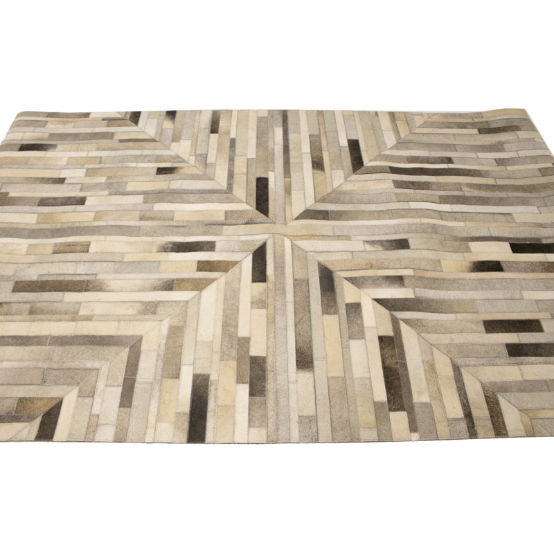 Tapis oriental moderne en similicuir, Rectangle de 5 pi x 8 pi