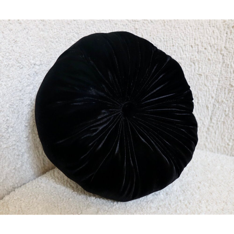 Coussin Therese, H 12 po x l 12 po, Noir