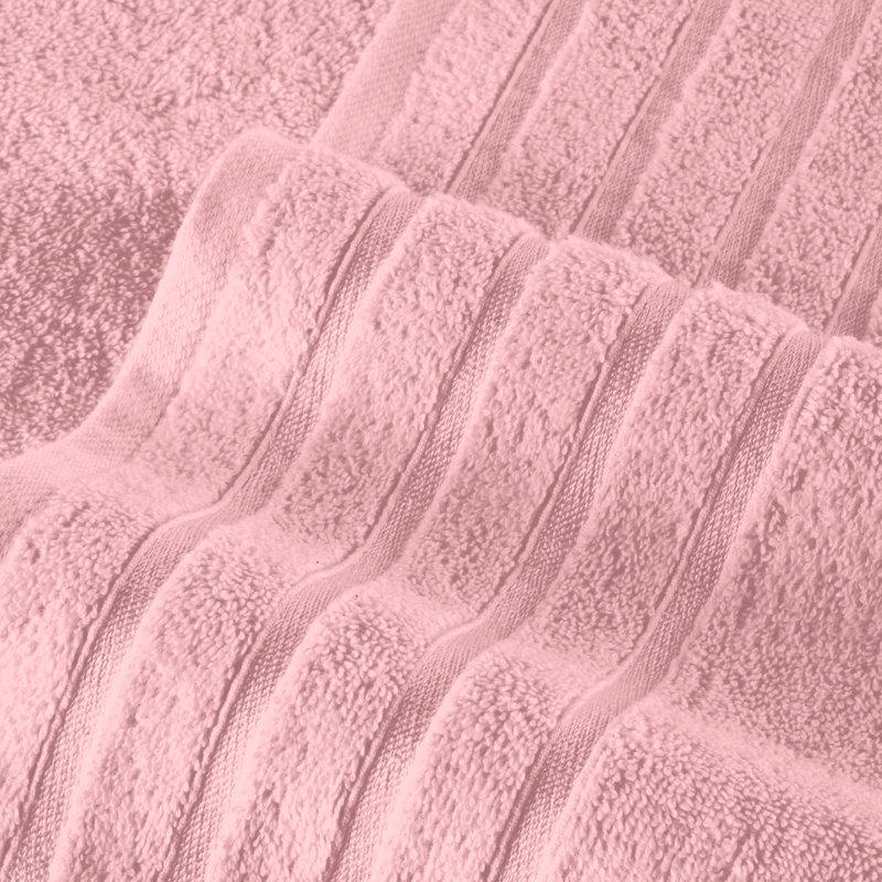 Elegant Comfort 100% Turkish Cotton 4 Lines Viscose Stripe Luxury 2 Pack Bath Towel Set 27 X 54 Inch - Super Soft And Highly Absorbent Premium Hotel Spa Quality Towels For Bathroom Use