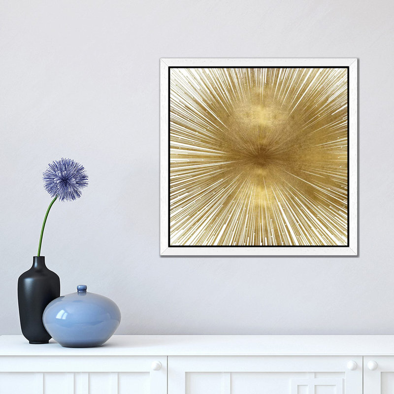 Radiant Gold by Abby Young - Print on Canvas, 66.04 cm H x 66.04 cm W, White Framed