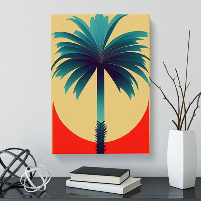 CAN-V0523-1690X Palm Tree Art Deco - Wrapped Canvas Print