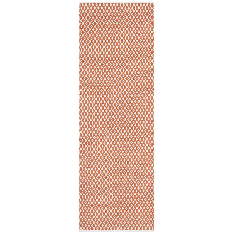Mandeville Geometric Cotton Hand Woven Area Rug, Runner 69 x 213 cm