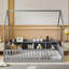Lits avec rangement, structure en bois de pin pour chambre d'enfant moderne