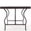 Table de salle à manger Enticing, l 70,18 po x P 34,47 po x H 28,00 po, table antique lustrée avec structure en fer, brun