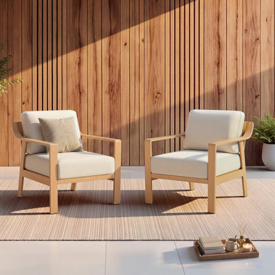 Fauteuil de patio en aluminium avec coussins