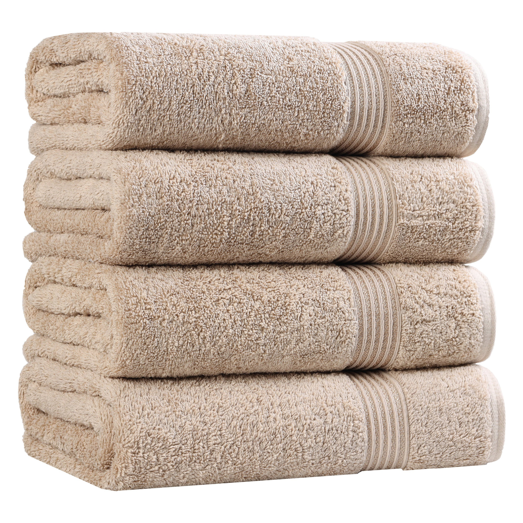 Oleg Heritage Egyptian Cotton Soft Absorbent Luxury Bath Towel, Taupe
