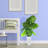 36'' Faux Monstera Plant in Metal Planter