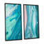 «Luxury Turquoise Marble Fluid Art II», ensemble de 2 peintures sur toiles-337918901-337918888