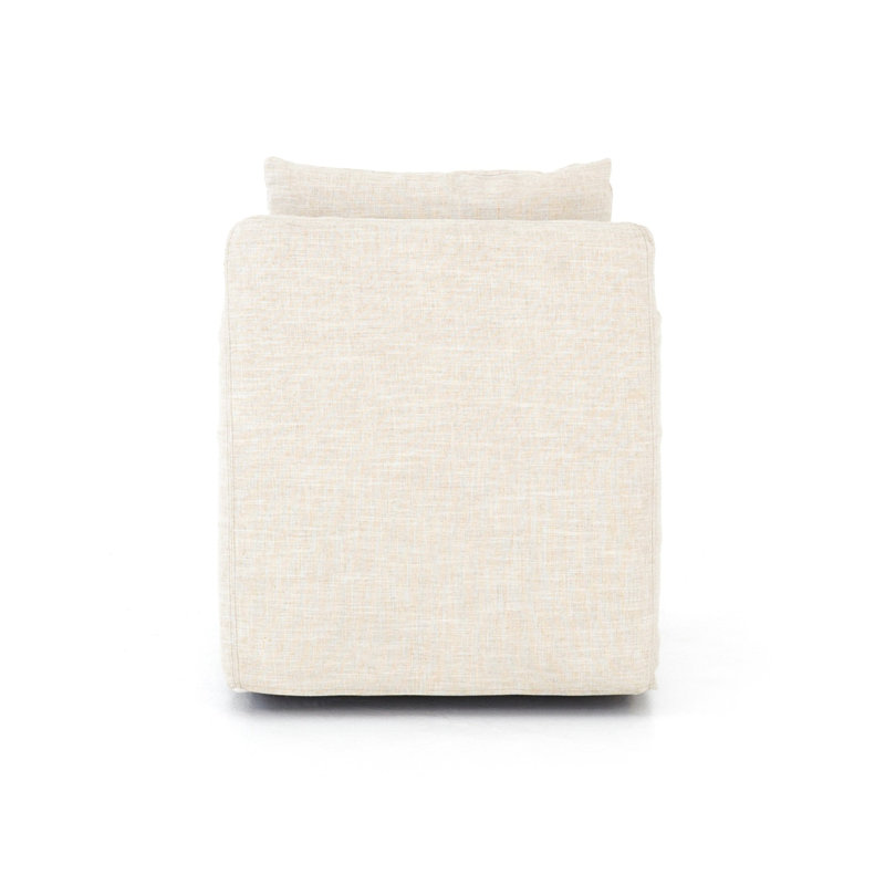 Banks Swivel Slipcovered Armchair, Cambric Ivory