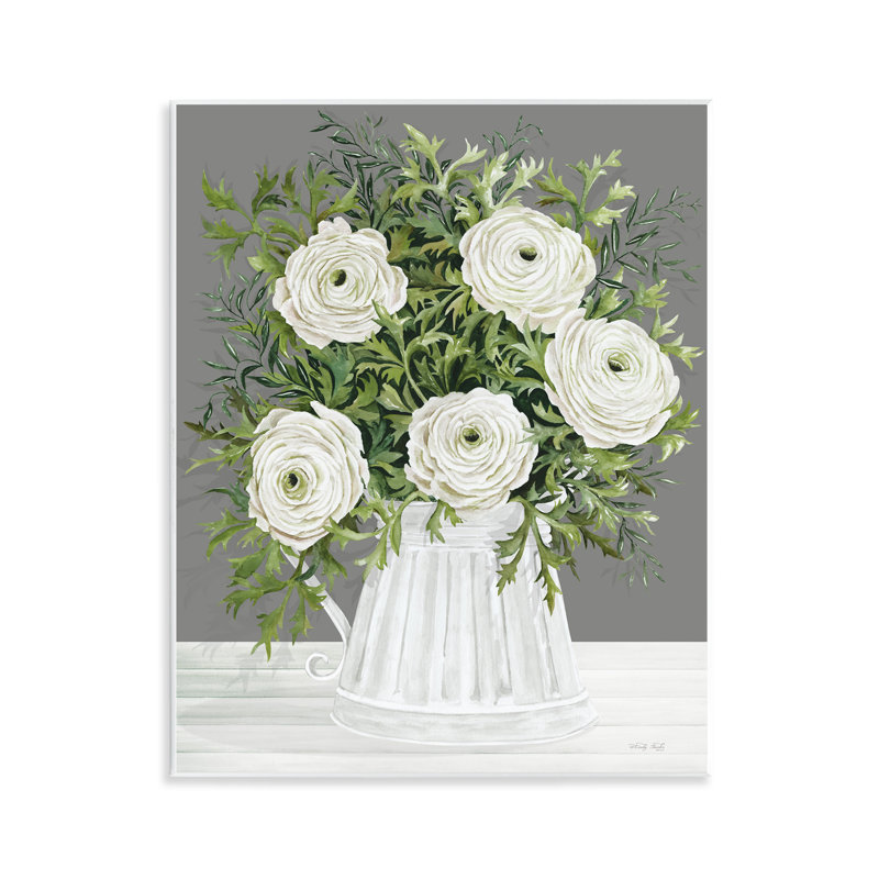 Art mural, pivoines dans un vase, par Cindy Jacobs